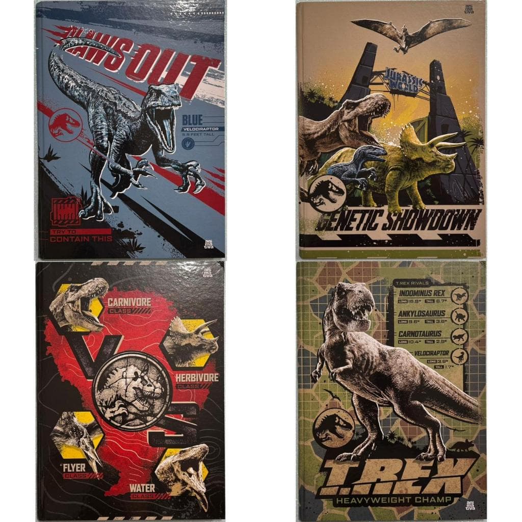 Animativa Caderno Brochurão Jurassic Park capa dura A4 200 x 275mm 80 folhas