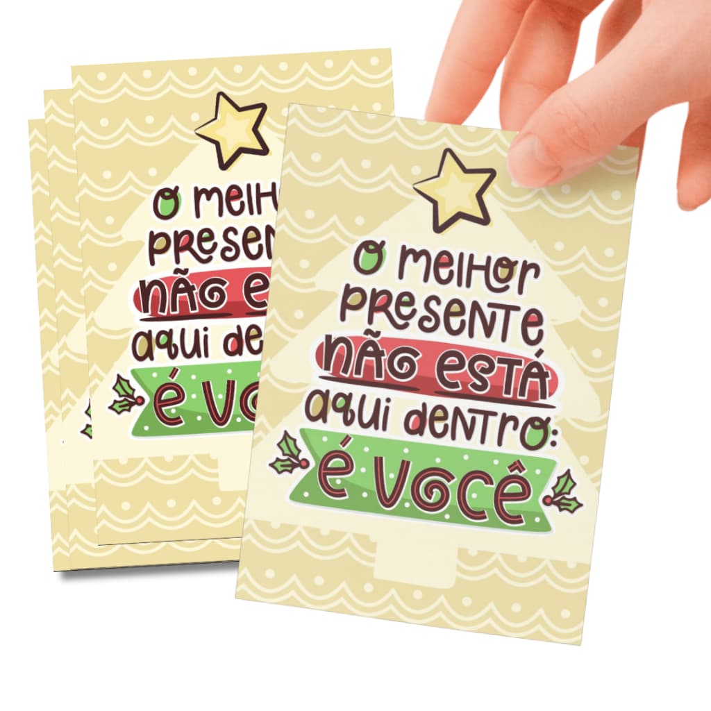 108 Unidades Cartão de Feliz Natal Folheto Agradecimento Cliente Boas Festas Tag Card Pronta Entrega O melhor Presente