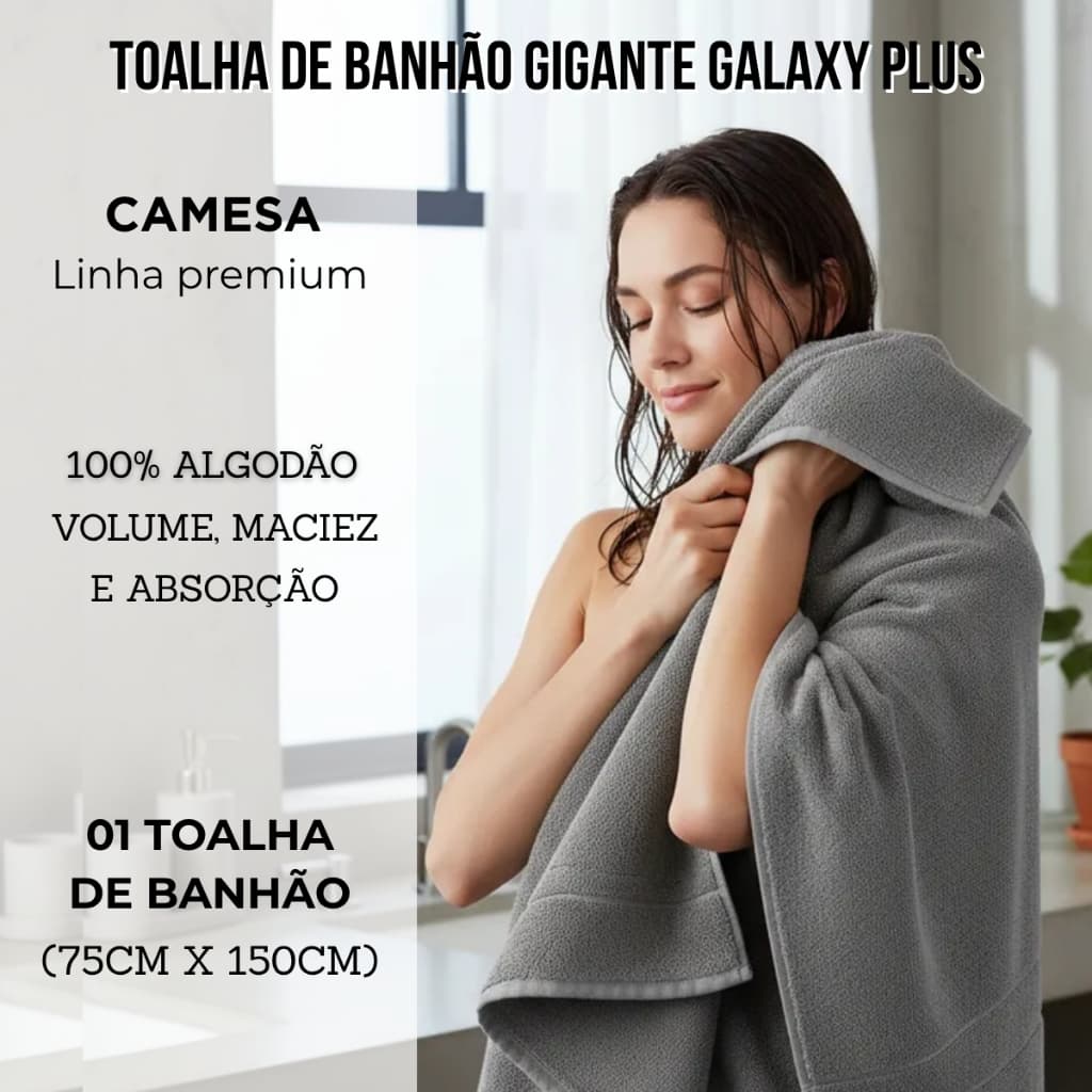 Toalha de Banho Gigante Camesa Galaxy Plus 75x150cm