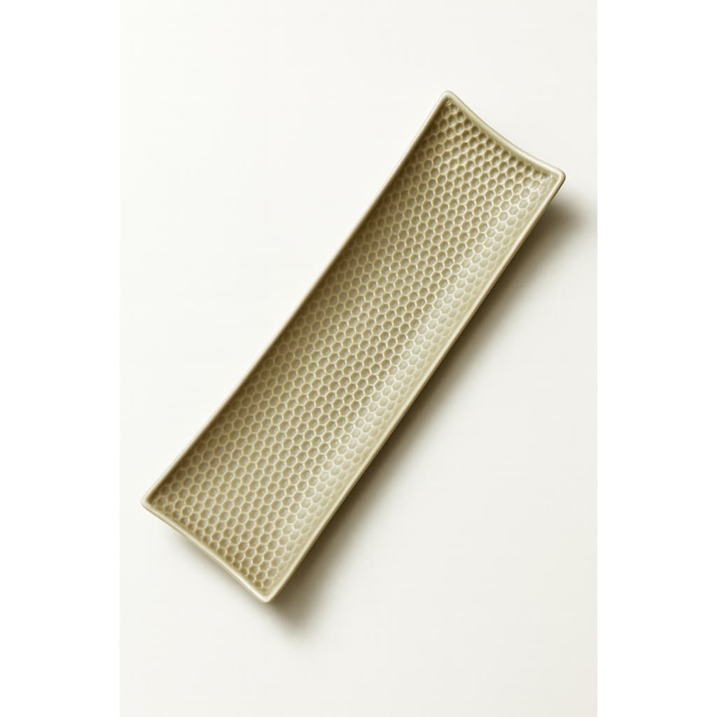 Bandeja Decorativa 34cm x 13 cm em Resina de Madeira - Design Fino e Moderno