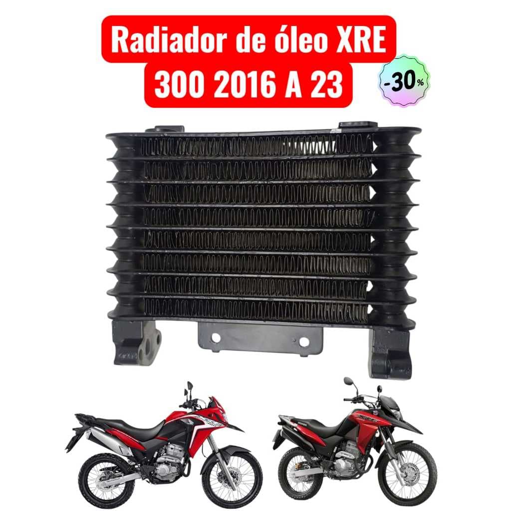 radiador de oleo para honda xre  300 adv e rally 2016 a  2023 8 comeias