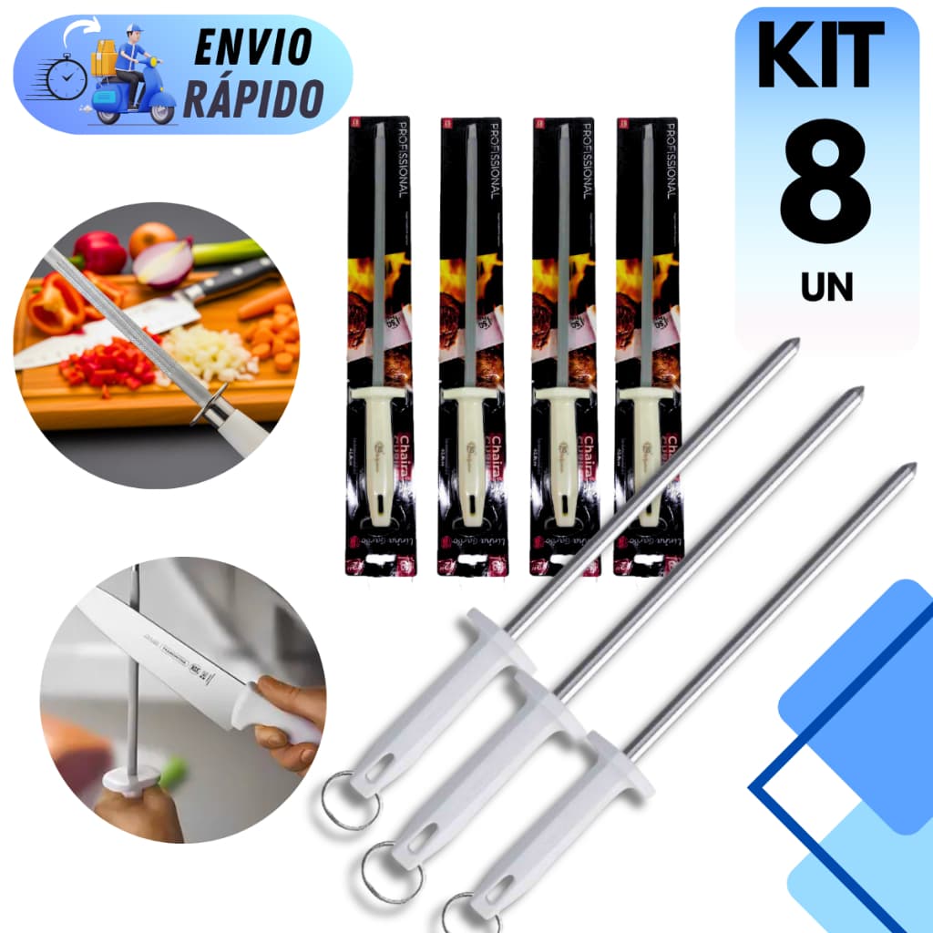 KIT AMOLADOR DE FACAS INOX MULTIFUNCIONAL  PARA CHURRASCARIA RESTAURANTES CHAIRA AFIADOR