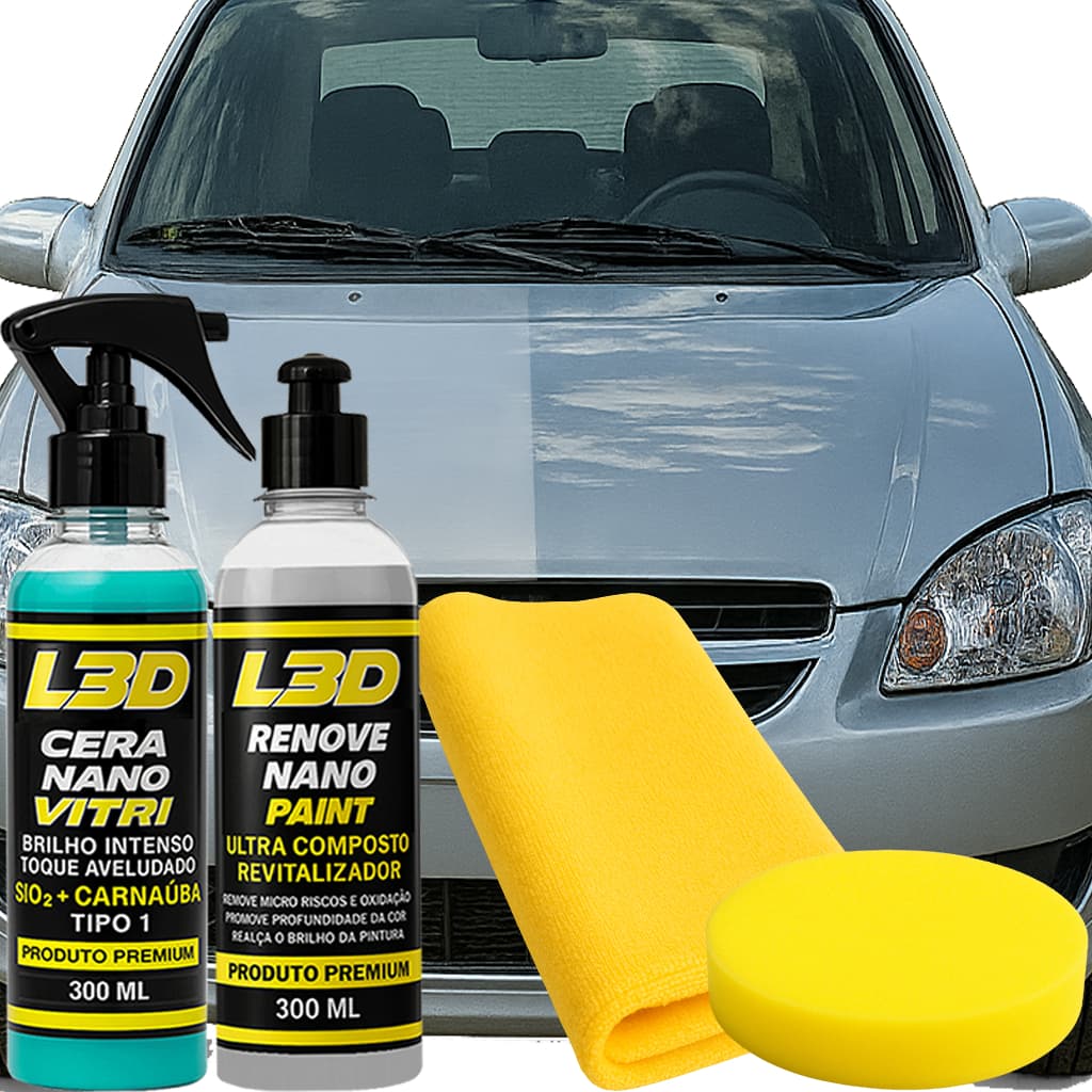 Cera Espelhamento RENOVE NANO 300 ML Remove Riscos Superficiais, Brilho Intenso, Flanela, Aplicador
