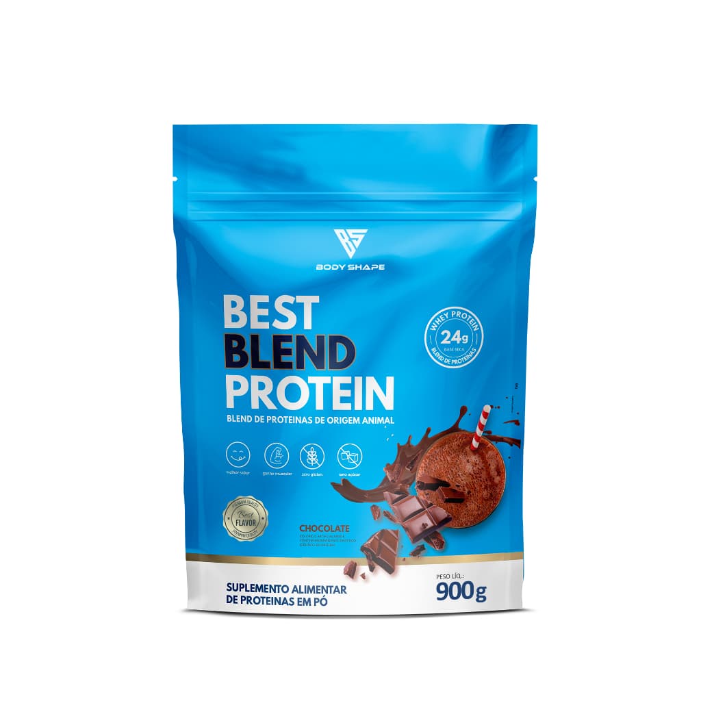 Whey Protein Best Blend Concentrado e Hidrolisado Sem Soja 900g - Body Shape