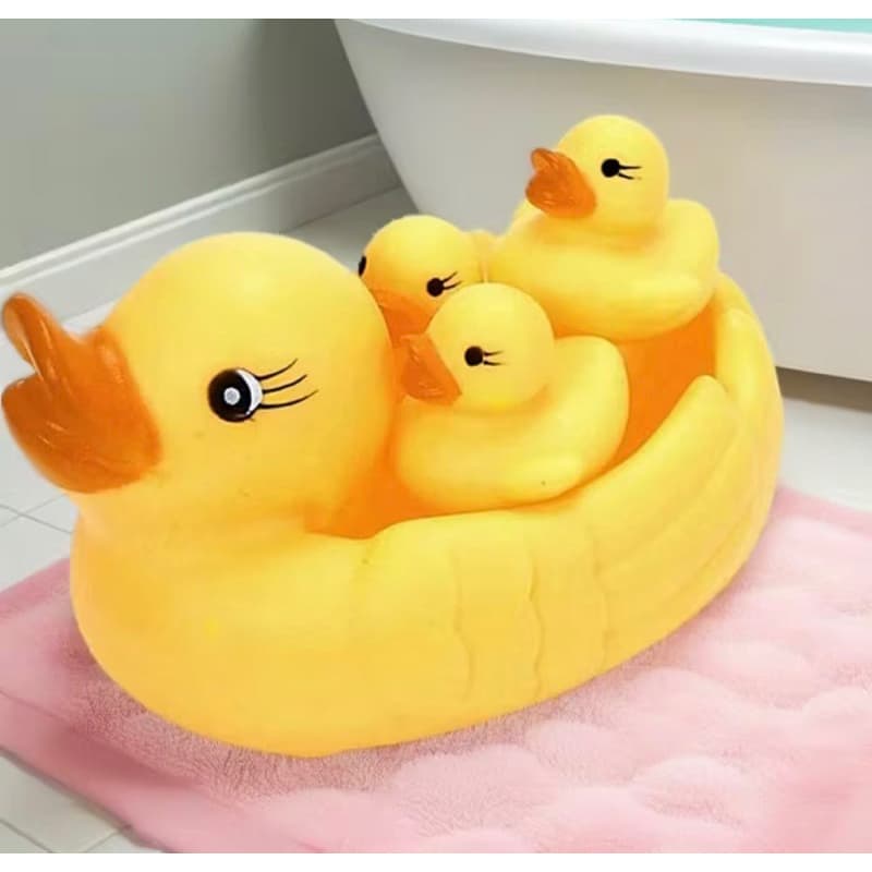 kit 4 patinho hora do banho brinquedo infantil banheira bebês crianças pequenas bacias de agua