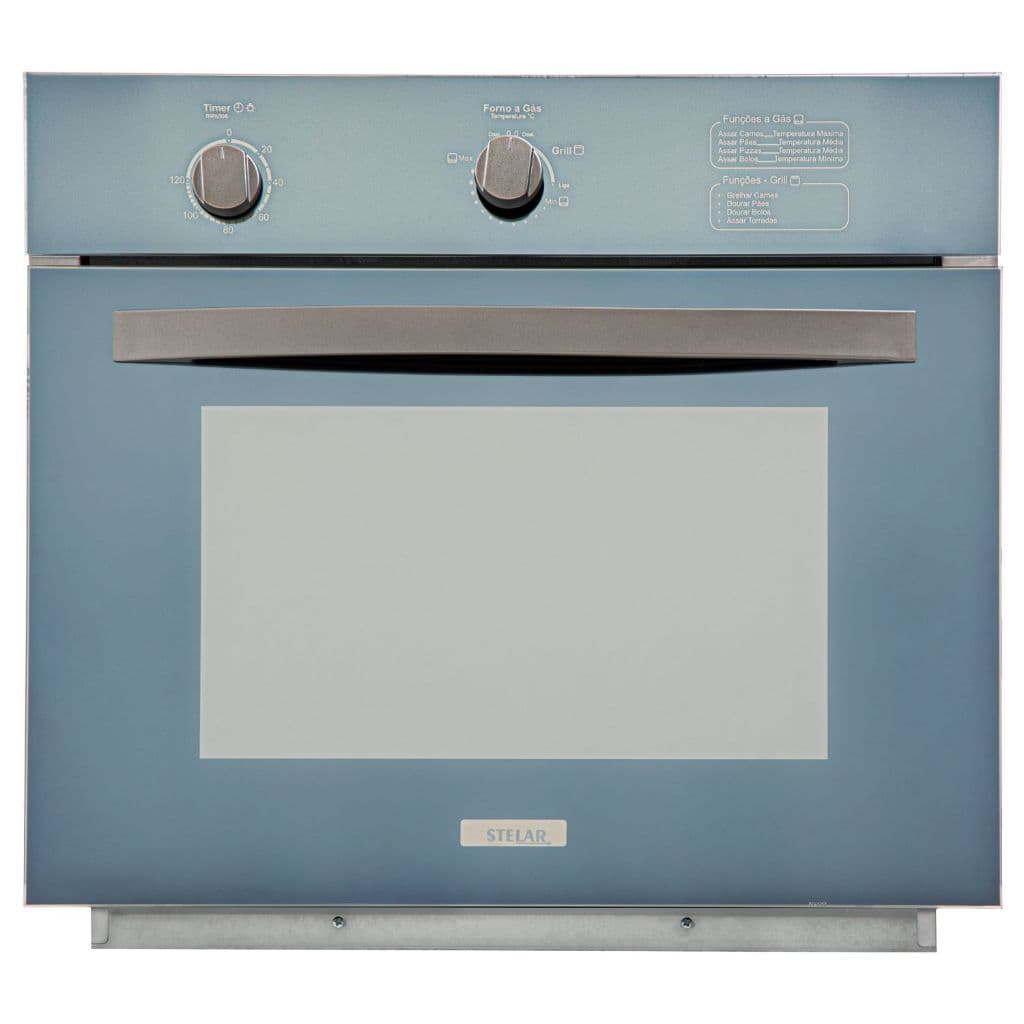 Forno a Gás de Embutir Stelar Topázio 46L Espelhado GLP ou Gás Natural GN