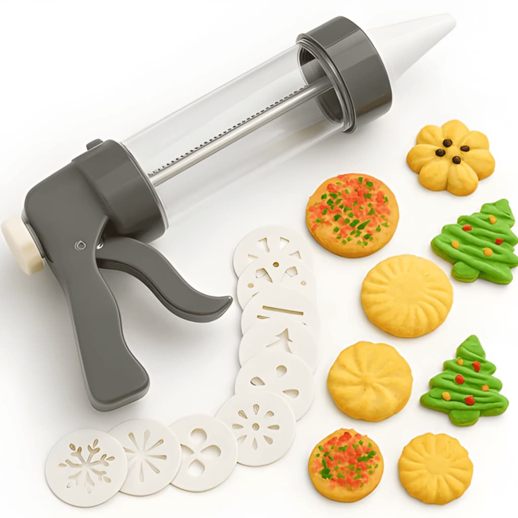 Máquina De Fazer Bolacha Caseira Modelador De Biscoito Amanteigado Biscoiteira Confeitaria Bico