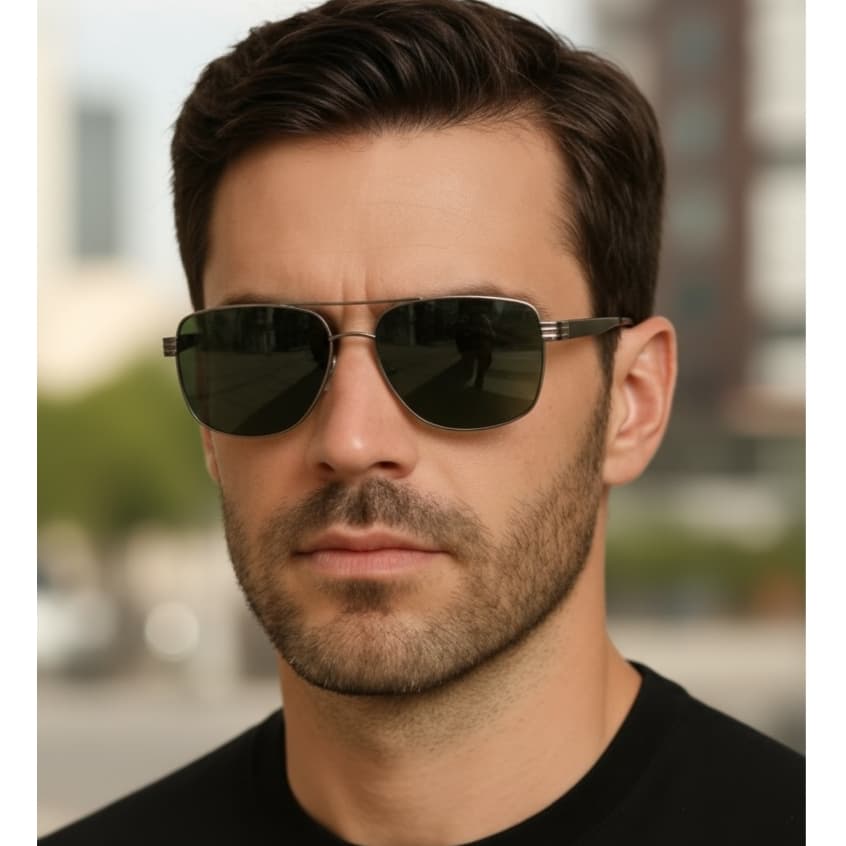 OCULOS DE SOL  METAL AVIADOR QUADRADO MASCULINO FEMININO  LENTE  PROTECAO UV400