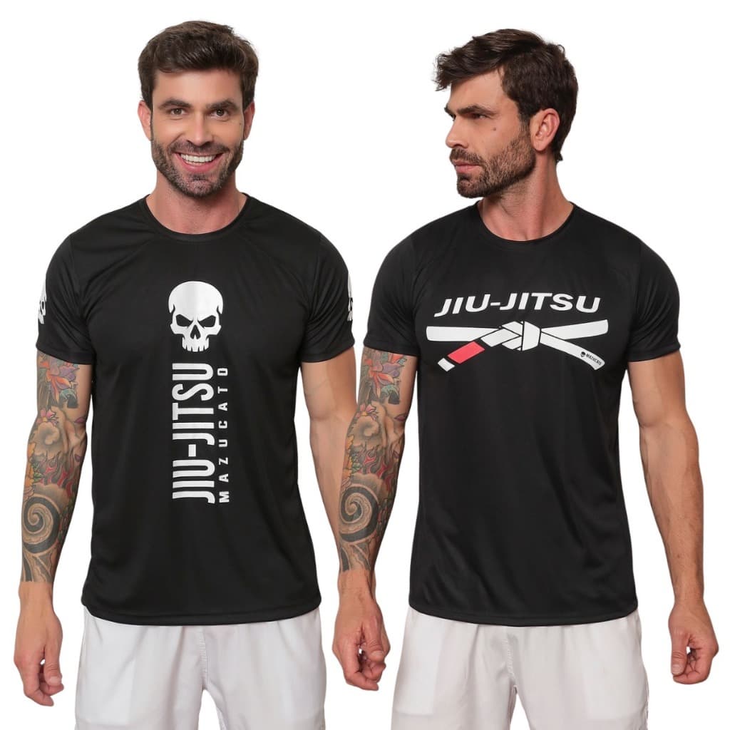 KIT 2 CAMISETAS USUAL DRYFIT ESPORTIVA JIU-JITSU COMBAT UFC MMA TREINO INTENSO