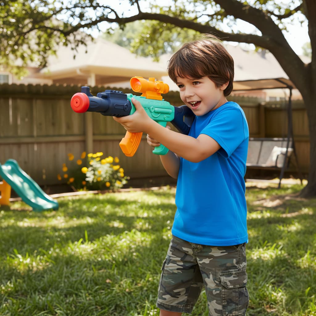 Arminha Infantil Rifle Lança Dardos Bolinhas Com Acessórios