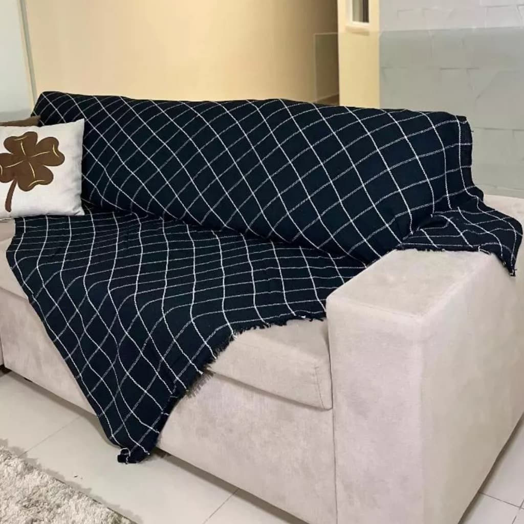 Kit 2 Manta para Sofá Grande 2 e 3 Lugares Capa de Sofa e Cama Gigante 2,40x1,80 de Luxo