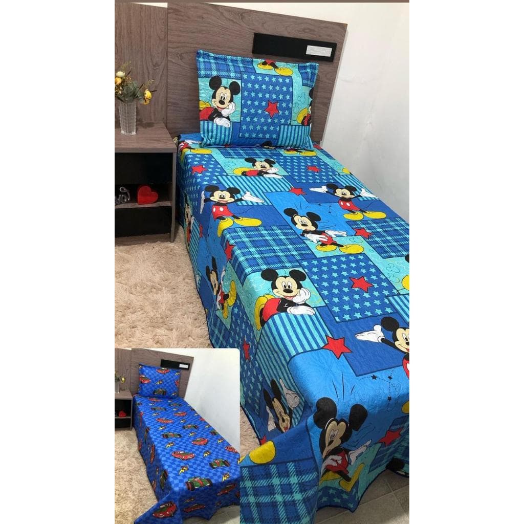 Colcha Estampada Dupla Face Solteiro Infantil