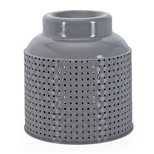 Capa para Botijão de Gás de Cozinha Rattan Niquelart Preto, Branco e Chumbo