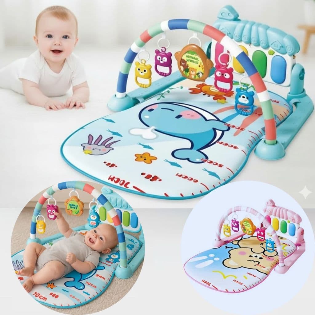Tapete De Atividades Musical Com Piano Interativo Bebê Brinquedo Educativo Infantil