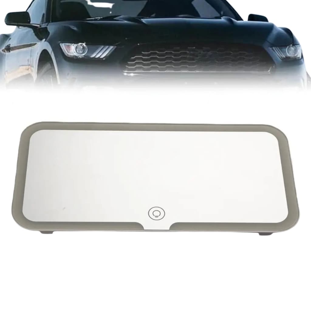 Espelho para Carro Viseira Quebra Sol com Led Usb 3 Cores Quebra sol Maquiagem