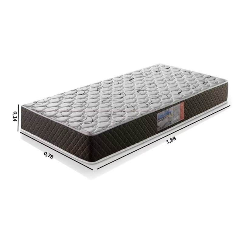 Colchão Solteiro Espuma 78x188x14 D23 Confortável Firme Resistente Macio Alta Durabilidade Umaflex