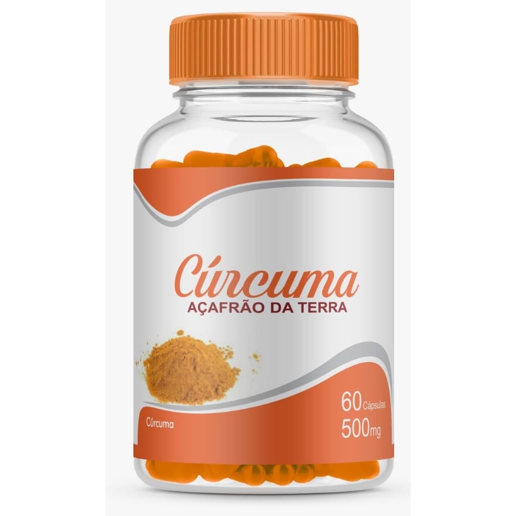 2 Cúrcuma 60Caps Açafrão Curcumina Natural 500mg Total Nota Fiscal