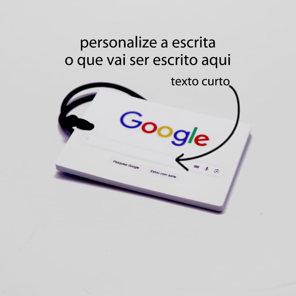 TAG IDENTIFICADOR DE MALA GOOGLE PERSONALIZADO - PERSONALIZE ESCREVA O QUE QUISER 4 ESPAÇOS PRA FOTOS BAGAGEM MOCHILA