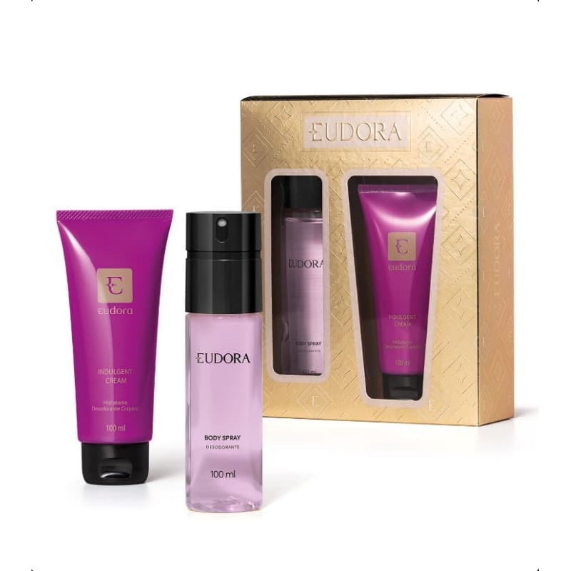 Kit Presente de Natal Eudora : Creme Corporal 100ml + Body Spray 100ml