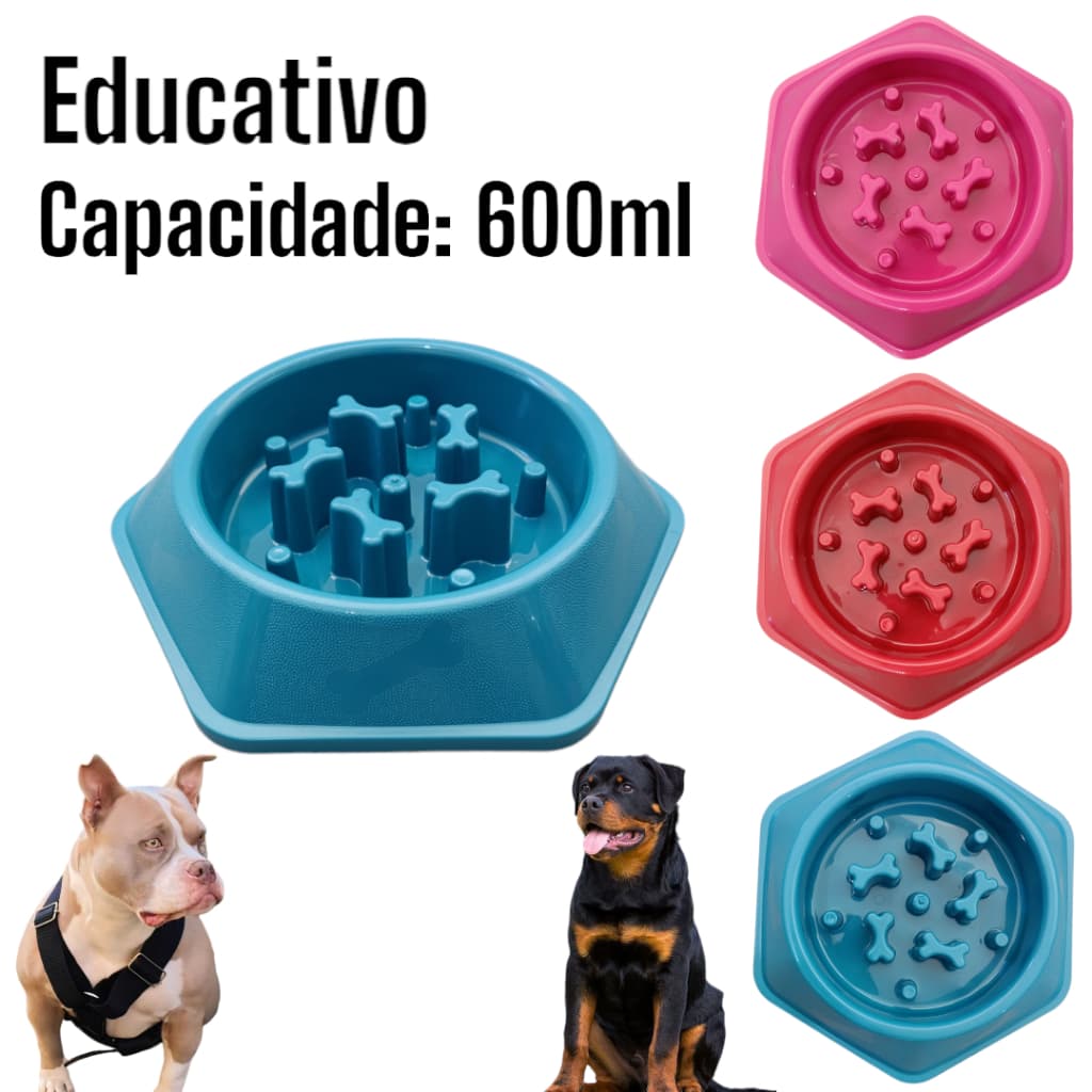 Comedouro Lento Interativo Educativo Para cães de médio e grande porte