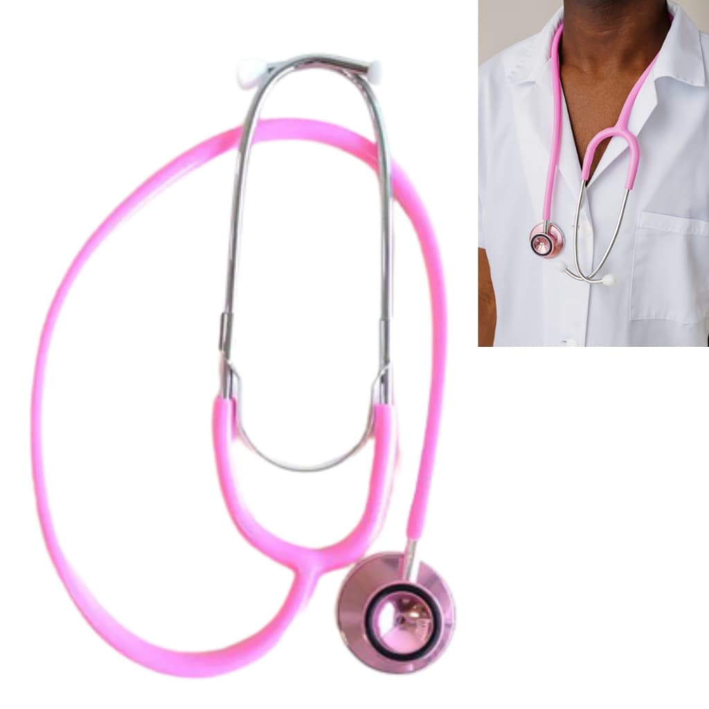 Estetoscópio Bioland Duplo Adulto Infantil Enfermagem Color Rosa