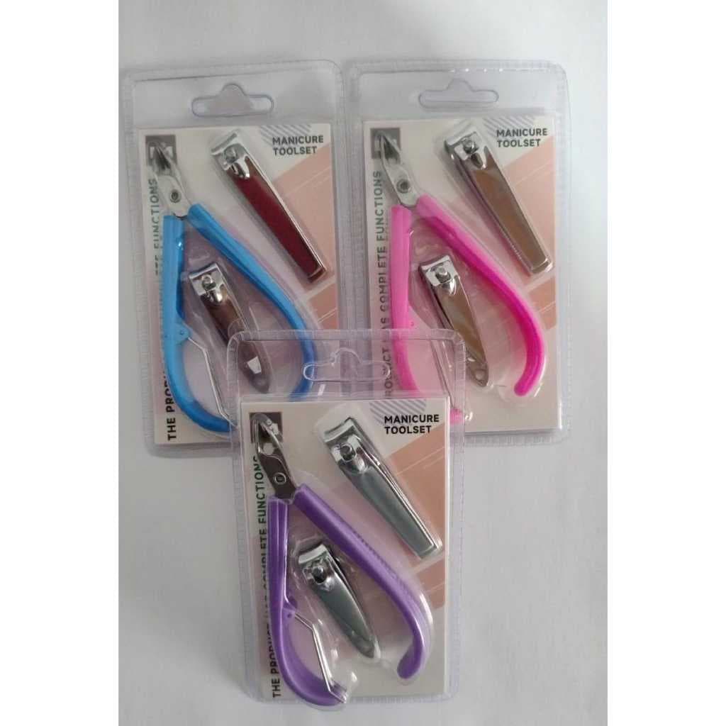 kIT Conjunto de Manicure 1 Alicate Cuticula e 2 Cortador de Unha  - 3 Cores Disponíveis!