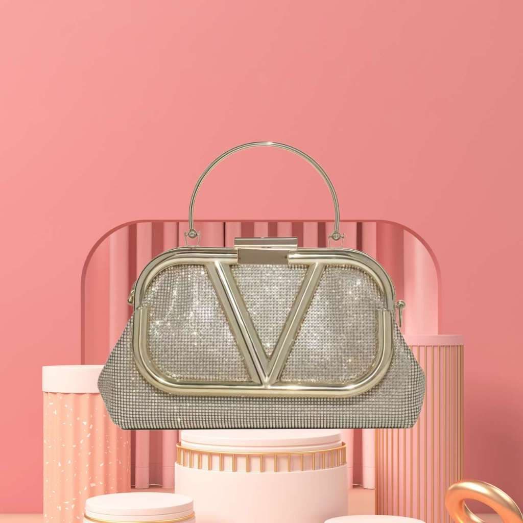 Bolsa Clutch de Letras para Festa: Estilo Luxuoso para o Seu Look de Gala!