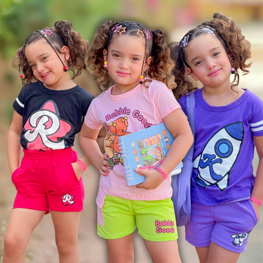 Conjunto Infantil Emilly Vick Feminino de Verão para Meninas 4 a 12 Anos