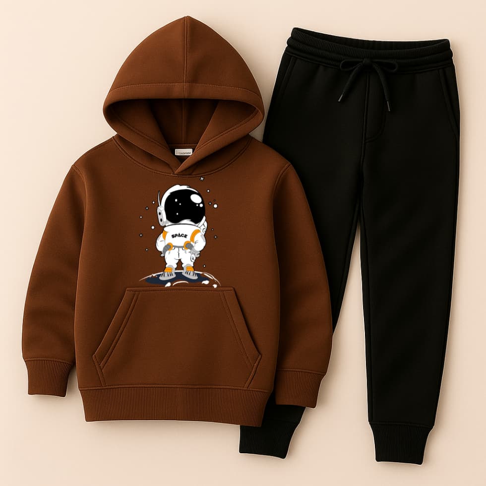 Conjunto Agasalho de Frio Moletom Infantil Space Astronauta com Calça
