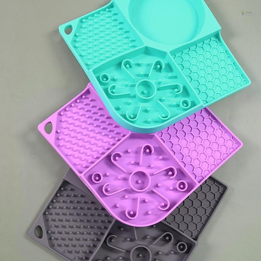 Tapete Lambedor Inibidor de Ansiedade Silicone com Ventosa Comedouro Lento Pet ,Cães E Gatos Grande