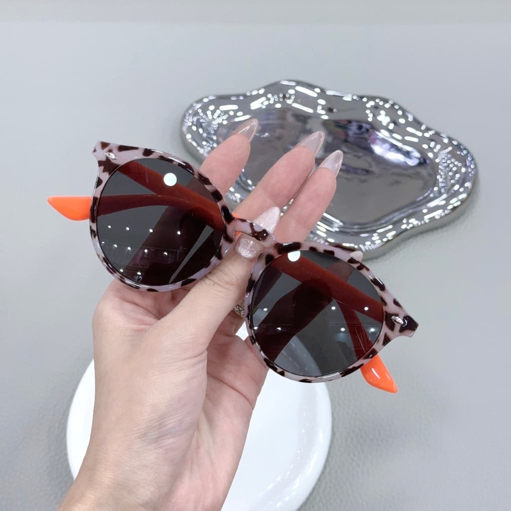 Óculos de sol unissex com proteção UV redondo retro