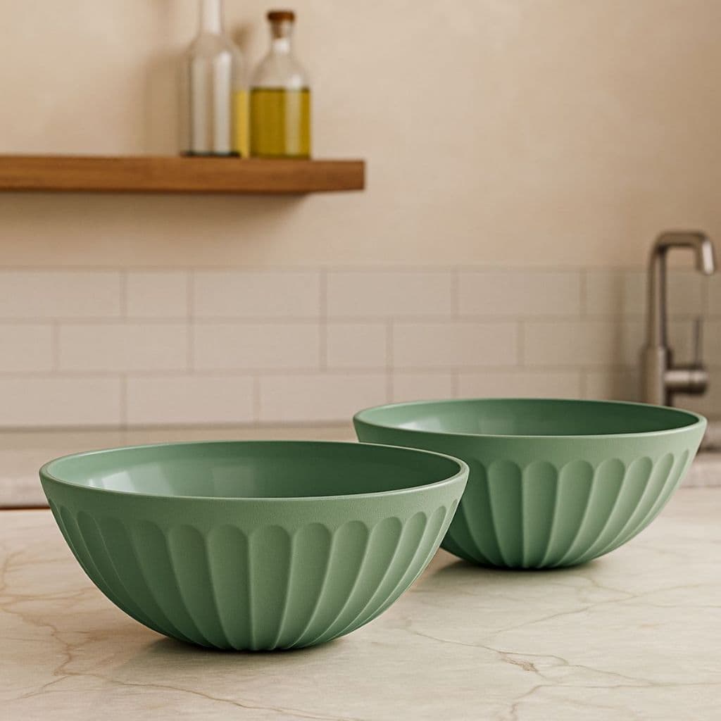 Kit Saladeiras 1L e 1,5L Cozinha Organizada Pote Cumbuca Tigela Prática Alta Resistência Uz