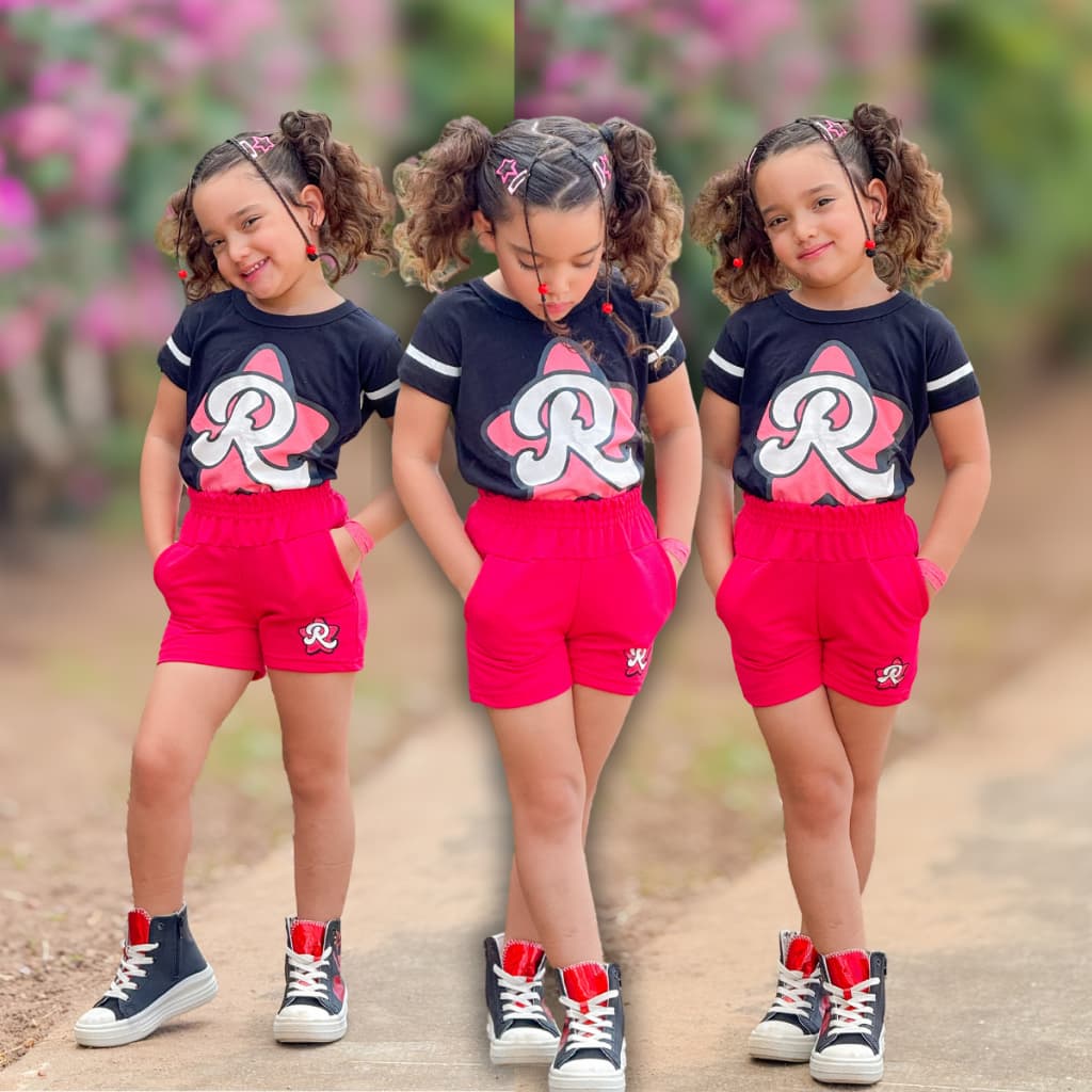 Conjunto Juvenil de Menina Infantil de Verão Estampado Premium 2026