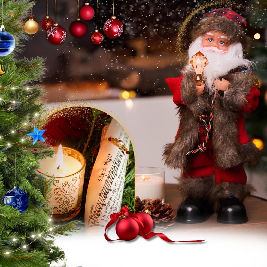 Papai Noel Boneco Com Movimento Decoração Natalina Música