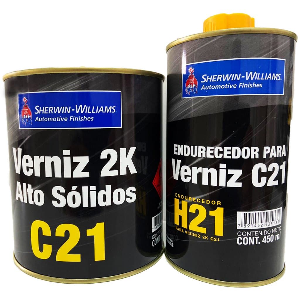 Verniz 2k Alto Sólidos C21 0,9l + Cat H21 450ml Lazzuril