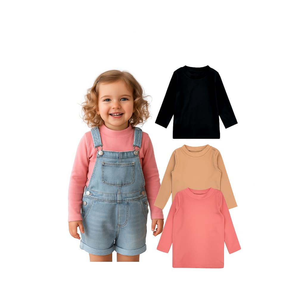 Kit 3 Blusas Térmicas Infantil Inverno Flanelada Unissex Menino e Menina Manga Longa