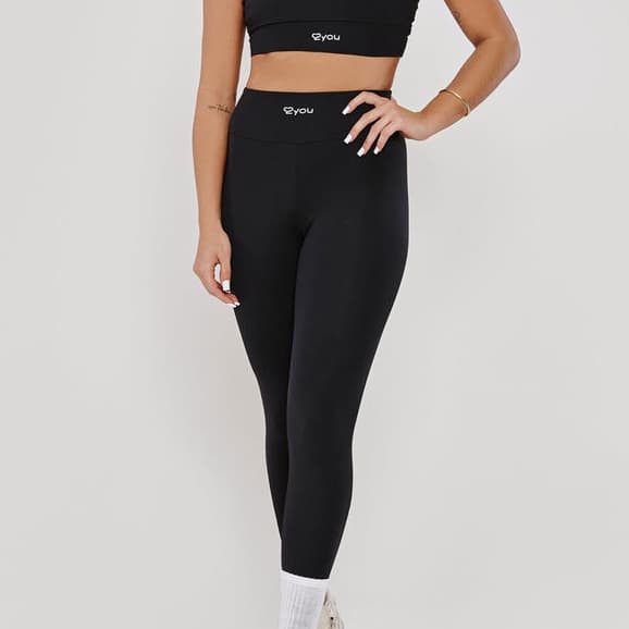 Calça Legging Academia Básica Silk Meio Poliamida Fio Duplo