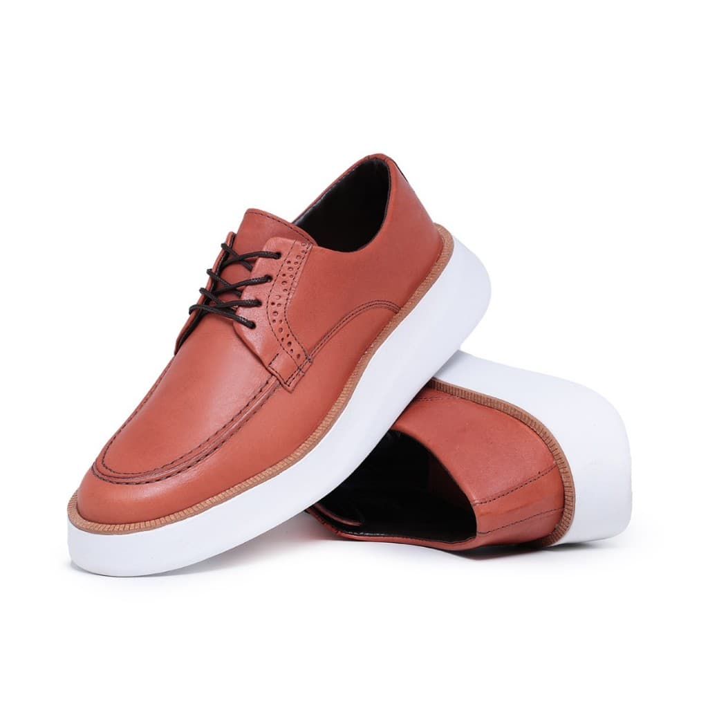 Sapato Oxford Elegante em Couro Legítimo Cadarço Social
