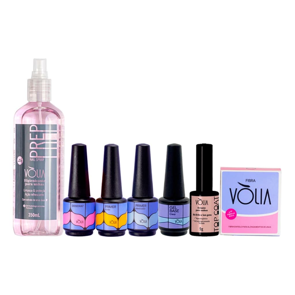 Fibra Rolo Prep Higienizador Gel Capa Base Top Coat Desidrat Primer Ácido Adesivador Vòlia