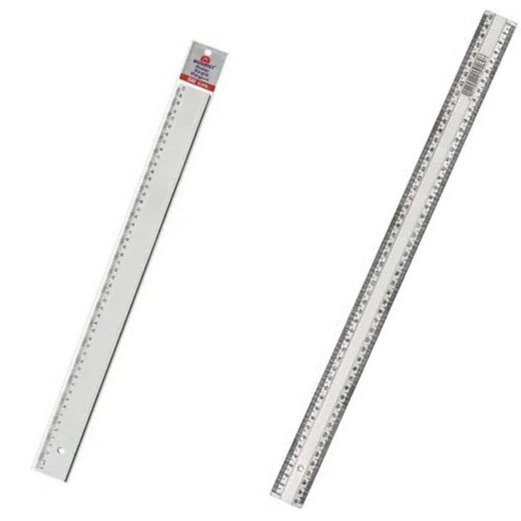 Régua de Plástico Transparente 40cm ou 50cm 1 unidade