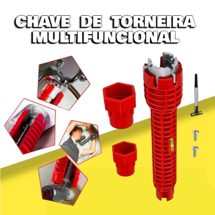 Chave Grifo Instalador Hidráulico 8 Em 1 Multifuncional Cano Pia Sifão Torneira Filtro Encanamento