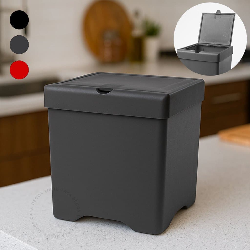 Lixeira Tampa Pia Cozinha Banheiro Escritório Quarto Resistente Versátil Pequena Compacta