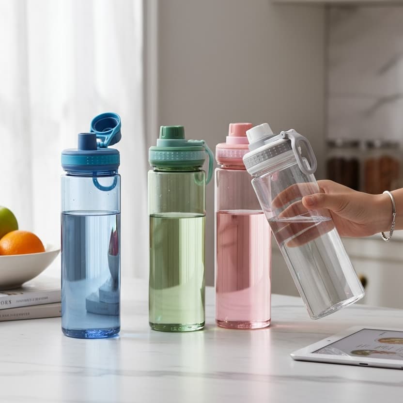 Garrafa Plástica Squeeze 750ml com Tampa Rosqueável Bocal e Alça Para Facilitar o Transporte Água