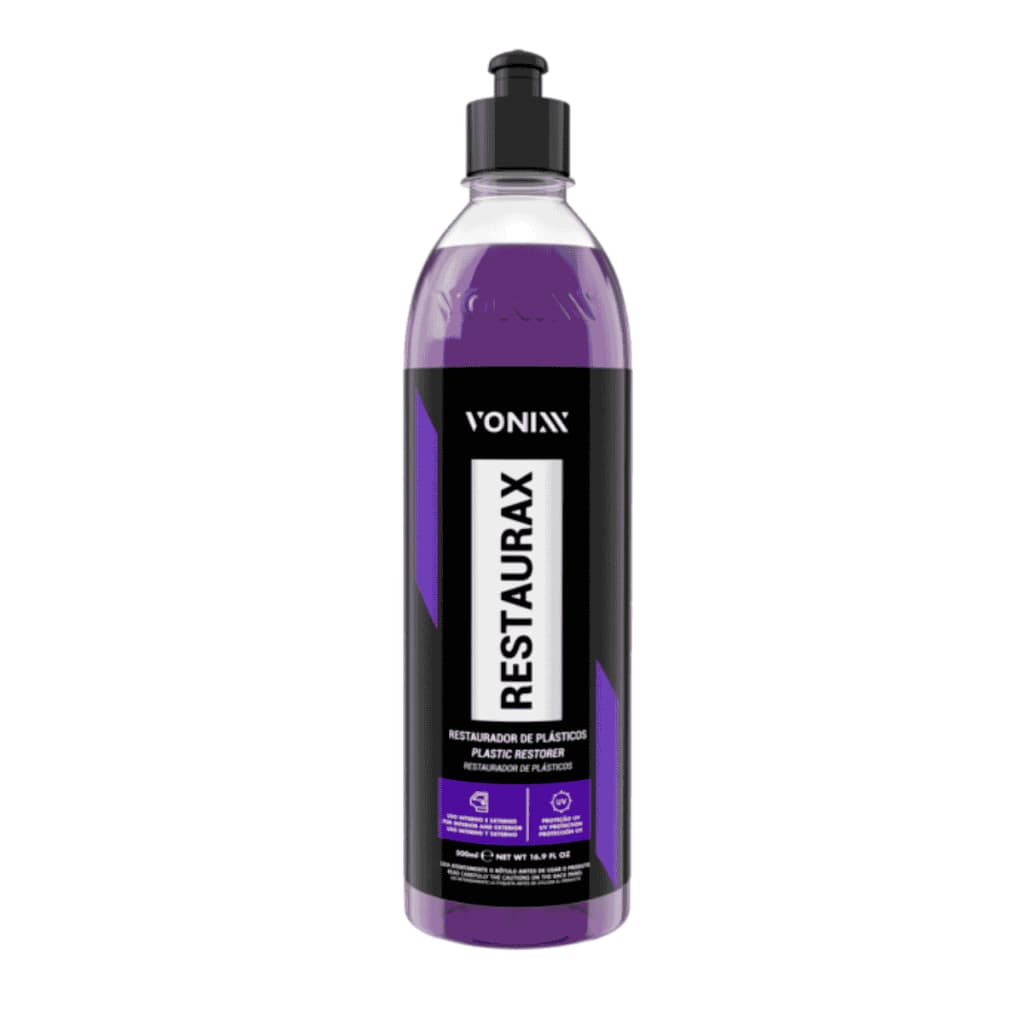 Restaurax Vonixx Restaurador de Plásticos Automotivos Brilho e Proteção Aspecto de Novo  500 ML
