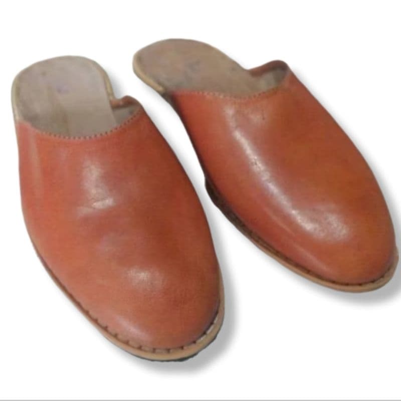 Mule Babucha xagrim chinelo Sandália couro Legítimo Liso