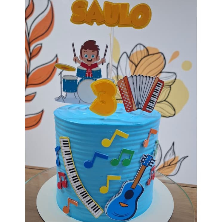 Topo de bolo musical infantil-topper musical- topo instrumentos musicais-musical infantil. topper
