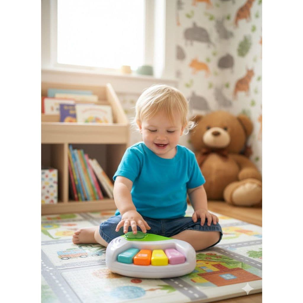 Mini Teclado Piano Infantil Musical Acende Luz Brinquedo