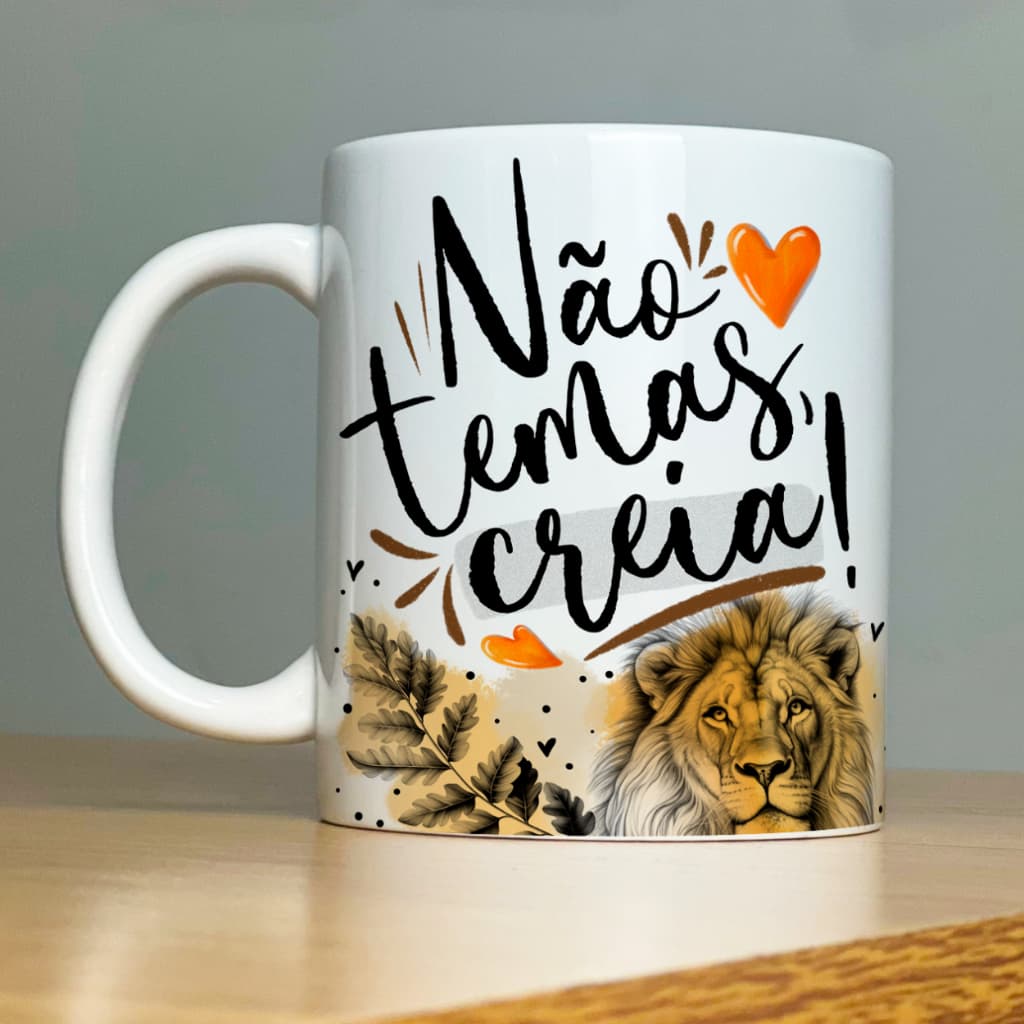 Caneca Personalizada Frases Cristã Motivacional para Decoração Casa Presente Feminino e Masculino