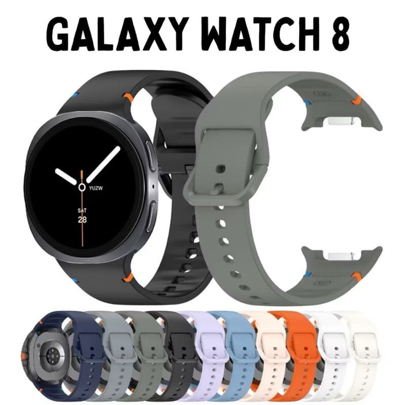 ATALHOBR Pulseira de Silicone Para Samsung Galaxy Watch 8 40mm 44mm e Classic 46mm (2025) Oceano