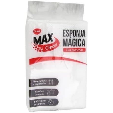 Kit Esponja Mágica de Melamina com 10 unidades Tira Manchas Riscos Mágica Branca Multiuso